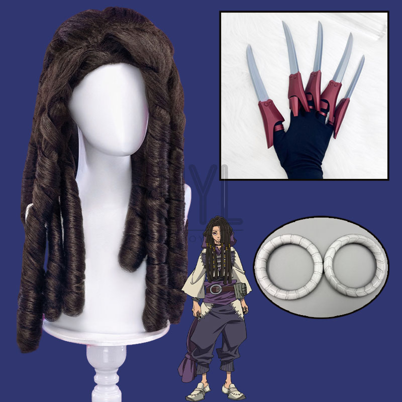 Anime Cosplay Long Black Hair - Parrucca Cosplay Anime Gachiakuta Jabber Wonger,