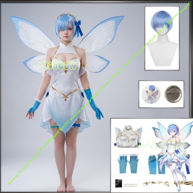 Anime Cosplay Rem - Set Cosplay di Rem da Re