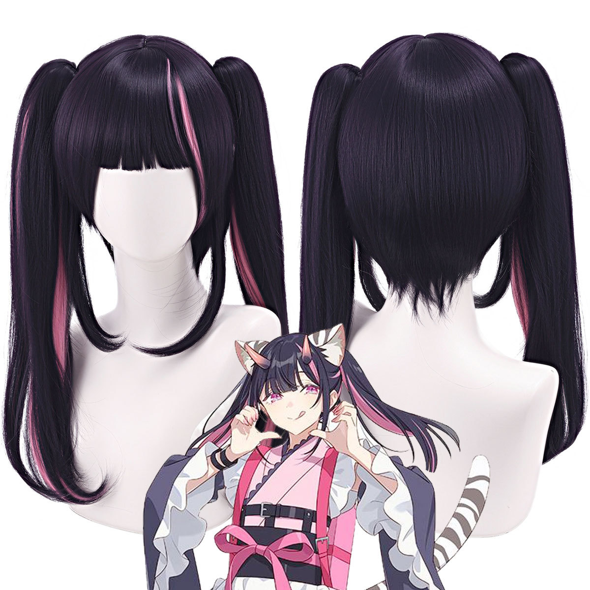 Anime Cosplay Long Black Hair - Parrucca Cosplay Komazawa Noi Chrono Kaguya-hime