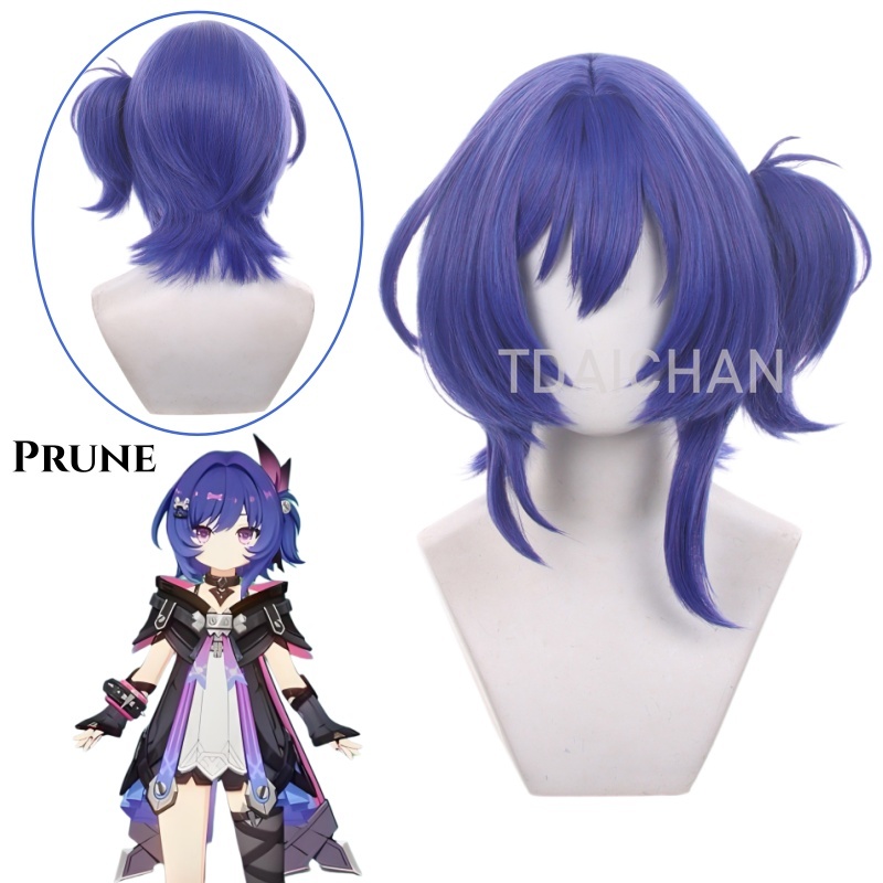 Anime Cosplay Com - Parrucca Cosplay Genshin Impact Brune Blu