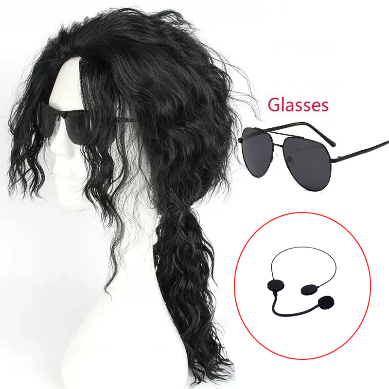 Parrucca Nera MJ Michael per C - Anime Cosplay Long Black Hair recensione e prezzo