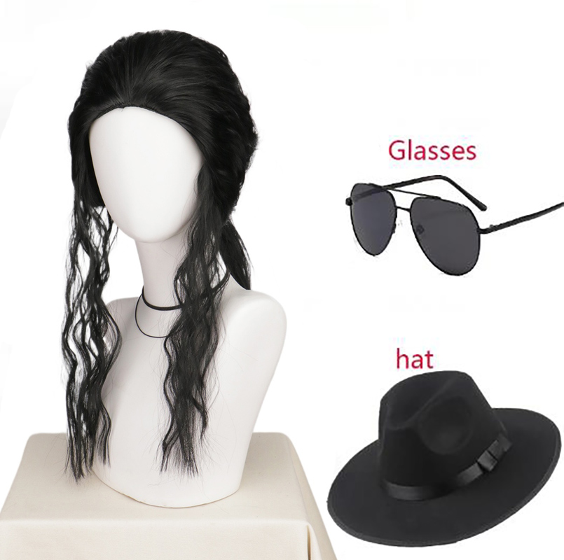 Parrucca o Occhiali per Cospla - Anime Cosplay Long Black Hair recensione e prezzo
