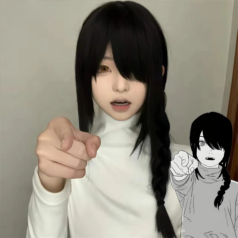 Anime Chainsaw Man Nayuta Parr - Anime Cosplay Long Black Hair recensione e prezzo