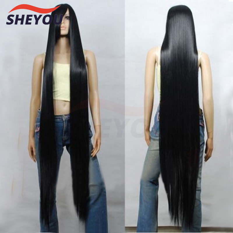 80CM 100CM 120CM 150CM 200CM n - Anime Cosplay Long Black Hair recensione e prezzo