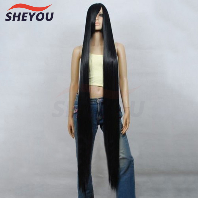 80CM 100CM 120CM 150CM 200CM n - Anime Cosplay Long Black Hair recensione e prezzo