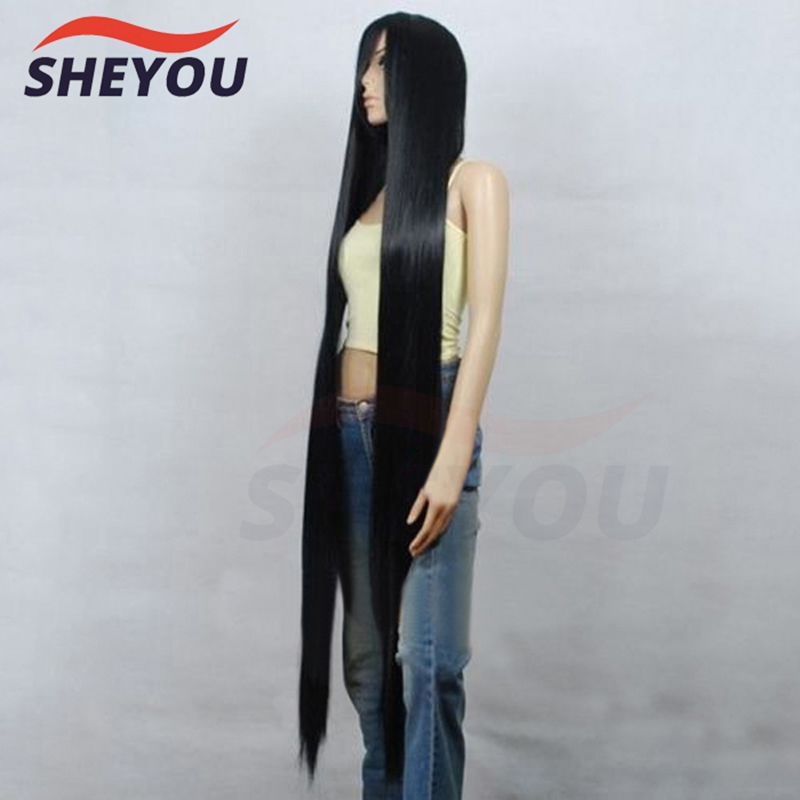 80CM 100CM 120CM 150CM 200CM n - Anime Cosplay Long Black Hair recensione e prezzo