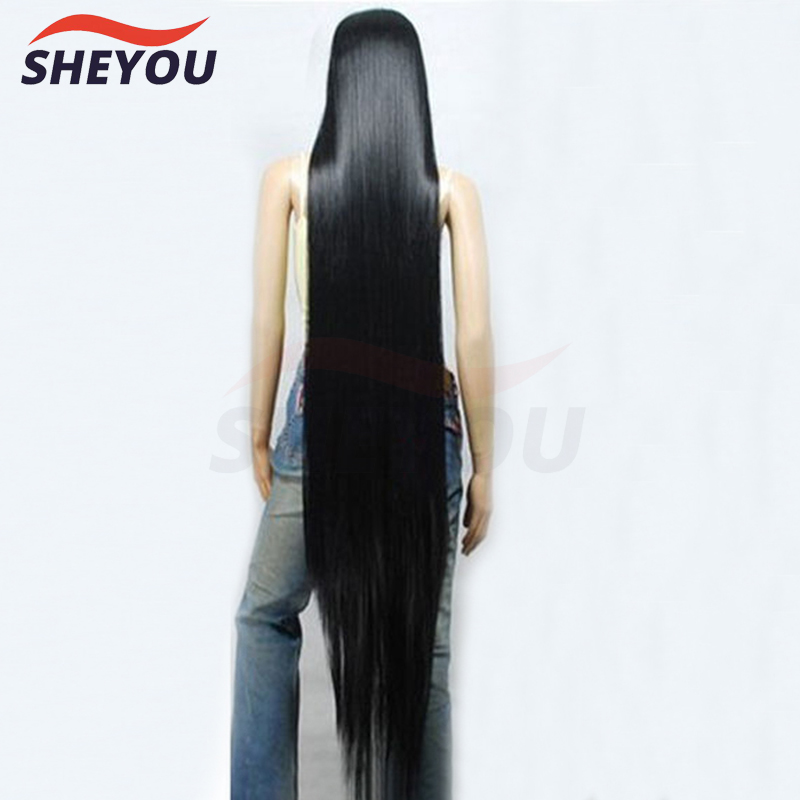 80CM 100CM 120CM 150CM 200CM n - Anime Cosplay Long Black Hair recensione e prezzo